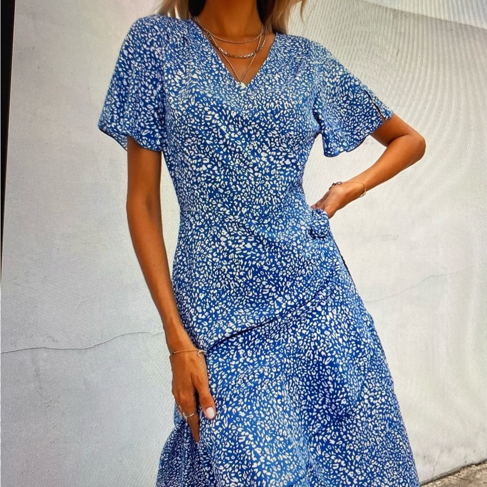 Printed Self Tie Dress
